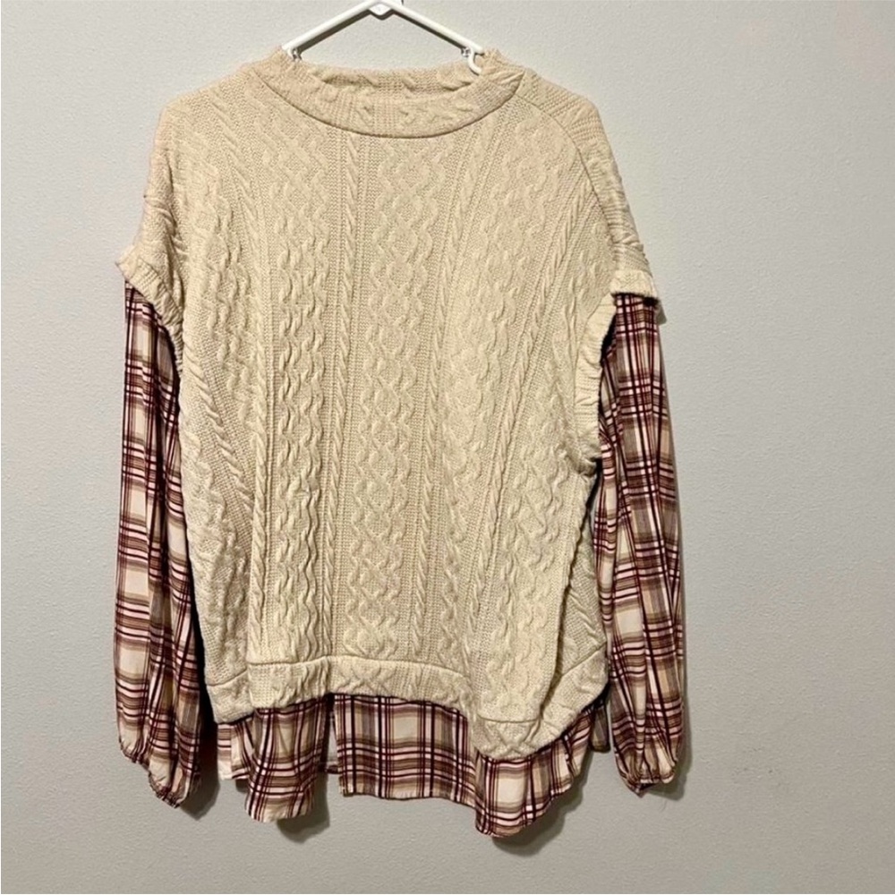 Maurices Beige Cable Knit Sweater Vest size XL - Picture 3 of 6